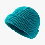 Outdoor Slouchy Running Knitted Ribbed Beanie Hat Acrylic Cuffed Knit Fisherman Beanie Hat