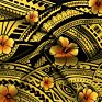 Polynesian Samoan Tribal Design Digital Printing 100% Polyester Fabric