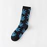 Professional Colorful Tube Sports Socks Bamboo Maple Leaf Socks Design Hemp Weed Leaf Socks