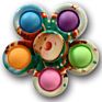 Rainbow Pop Bubble Fidget Spinner Simple Push Tie Dye Fidget Toys Silicone Spinners