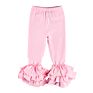 Sales Toddler Ruffle Leggings Solid Color Triple Cotton Kids Clothing Girls Ruffle Pants