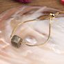 Single Stone Gold Chain Adjustable Crystal Bracelets Natural Nugget Quartz Crystal Simple Bracelet