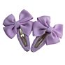 Snap Hair Clips with Bow Barrettes Bb Clips Hairbows Hairgrips Headwear Accessories for Baby Girls