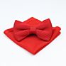 Solid Color Knitted Hankerchief Bowtie Set Soft Red Blue Purple Pink Wedding Pocket Square Bow Tie Accessory Gift