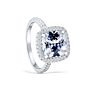 Square Zircon Engagement Rings 925 Sterling Silver Cz Diamond Ring for Women
