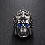 Stock Rts Men's Carbide Hip Hop Skull Ring Skull Punk Gothic Jewelry Engagement Wedding Party Ring for Men