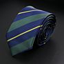 Stylish Men's Stripe Necktie College Style Red Navy Blue Green Multi-Color Twill Cosplay Party Business Wedding Neck Ties