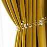 White Elegance Interior Thermal Insulated Double Panel Blackout Curtains Soft Velvet Curtain for Bedroom
