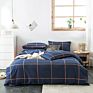 100% Cotton Nude Bedding Sets Bedsheets Fitted Bed Sheet Microfiber Antistatic Fabric Plaid Bed Sheet