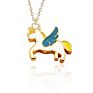 18 Models Cartoon Cute Unicorn Horse Pendant Necklace