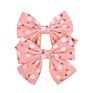 2Pcs/Pair 24 Colors Vintage Linen Fabric Bow Hair Clip Korean Headwear Ponytail Clip Simple Fabric Girl Hair Bows