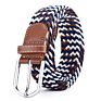 42 Colors Men Women Casual Knitted Pin Buckle Belt Woven Canvas Elastic Expandable Braided Stretch Belts Plain Webbing Strap