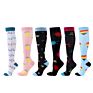 4 Pair Design High Running Travel Logo Nurse Nursing Socks Compression Set