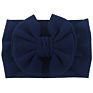 7" Kid Accessories Bows Soft Elastic Waffle Headband - Solid Color Top Knot Headwear for Baby Girl