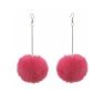 Autumn and Long Dangle Earrings Fluffy Pom Pom Earrings for Women