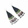 Colorful Handmade Seed Beads Earrings Boho Tassel Long Earrings for Women Jewelry