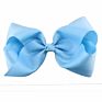 Cute 8 Inch Grosgrain Solid Color Bowknot Hair Bows with Clips Handmade Price Kid Girls Hair Accessories