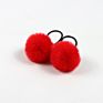Cute Little Girls' Pompom Hair Ties Faux Fur Pom Pom Elastic Hairband Hair Ropes Hair Accessories