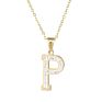 Designer Stainless Steel Zircon Alphabet Pendant Necklaces Hiphop Women Men Hip Hop Gold Chain Necklace Initial Letter Necklace