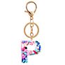 Direct Real Flower Resin Accessory Colorful Girl Alphabet Acrylic 26 Letters Resin Keychain