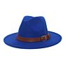 Fedora Hat Ladies Cross-Border Warm Woolen Fedora Hat for Men and Women Woolen Horse Hats