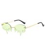 Flame Sunglasses Rimless Bat Sun Glasses Tears Shades Eyeglass Vintage Fire Shape Eyewear