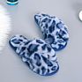 Fluffy Slippers Women Indoor Shoes Ladies Cross Leopard Print Fur Slippers Female Home Fur Slides Faux Fur Slipper