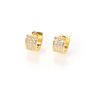 Foxi Korean Jewelry 18K Huggies Hoop Earring Women Gold Earrings Cz Stone Korean Earrings for Women