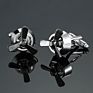 French Men's Shirt Metal Brass Enamel Cufflinks Bullet Gun Cool Cuff Links for Men