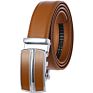 Gina Free Logo Men's Real Leather Ratchet Dress Belt with Automatic Buckle