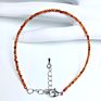 Handmade Gemstone Bracelet 2Mm Small Crystal Faceted Natural Gem Stone Beaded Adjustable Bracelet for Women Jewelry