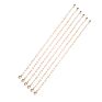 Hupo.Hutu Natural Minimalist Dainty Handmade Glass Cut String 18K Gold Plated Beading Crystal Bracelet for Women