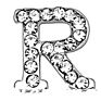 Initial Pave Clear Gem Dangling Alphabet Letter Surgical Steel 14G Navel Belly Button Ringsbody Piercing Jewelry