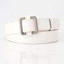 Lady Alloy Square Buckle No Hole Waist Belt Adjustable Jeans Pu Belt for Woman