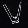 Love 26 Letter Alloy Anklets Multilayer 2Pcs/Set Ornaments Personality Heart Chain Infinity Anklet