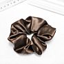 Lovely Silk Hair Scrunchies Fabric Hair Accessories Solid Color Rubber Band Satin Hair Scrunchies