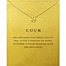 Most Popular Lucky Wishes Card Gold Plated Elephant/Dragonfly Pendant Jewelry Pendant Collarbone Chain Necklaces