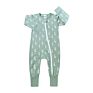 Newborn Cotton Print Long Sleeve Zipper Style Baby Kids Stripe Cheetah Leaf Print Autumn Zip up Bodysuits Sleeper Romper