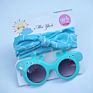 Pretty Children Hair Accessories Set Baby Girl Sunglasses and Headband Sets Cute Bow Hairband for Girl
