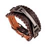 Punk Retro Ethnic Style Handmade Leather Bracelet Personality Wild Cowhide Punk Rock Style Bracelet