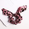 Qiyue Animal Snake Leopard Print Rabbit Ear Hair Scrunchies with Ties