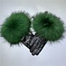 Real Fox Fur Gloves Women / Genuine Sheepskin Motorcycle Women Leather Gloves /Warm Leather Real Fur Gloves