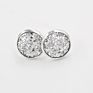 Silver Plating Stud Resin Druzy Drusy Earrings 12Mm Resin Cabochon Earrings for Women Jewelry Gift