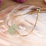 Single Stone Gold Chain Adjustable Crystal Bracelets Natural Nugget Quartz Crystal Simple Bracelet