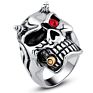 Stock Rts Men's Carbide Hip Hop Skull Ring Skull Punk Gothic Jewelry Engagement Wedding Party Ring for Men