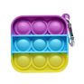 Stress Released Mini Push Bubble Fidget Key Chain Toys,Small Simple Pop Bubble Fidget Keychains Toys