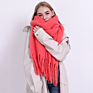 Thick Poncho Shawl Knitted Pashmina Blanket Plain Scarves Ladies Cashmere Wool Scarfs Women and Men