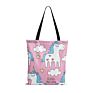 Unicorn Shopping Bag for Women Unisex Pink Foldable Oversized Eco Bag Creative Idea Girl's Gift College Book Tote Bag