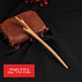 Vintage Retro Chinese Black Wooden Sandalwood Carved Long Horn Fork Pen Hairpin Wood Chopsticks Hair Sticks Pins Picks for Women