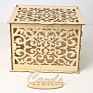 Wedding Decorations Card Box and Guest Book Roses Wooden Card Holder Money Box Security Heart Lock Rustic Supplies Wooden Box